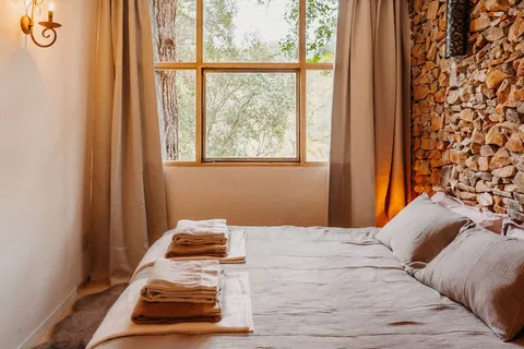 A bedroom at Tierra Cósmica